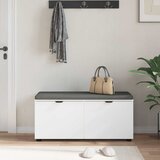  Klupa za hodnik s jastukom s policom Bijeli 100 x 38 x 46 cm | shoptok.hr
