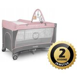 Lionelo Prijenosni dječji krevetić FLOWER roza, (5902581658791) | shoptok.hr