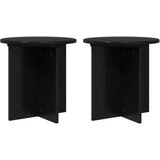  Stalak za biljke 2 pcs Crna 40 x 40 x 40 cm Konstruirano drvo | shoptok.hr
