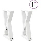  Noge za klub stolić 2 kom Bijele 28 x (42-43,3) cm Čelik | shoptok.hr