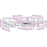 Set vanjskih sofa 9 kom. Bijela i bež | shoptok.hr