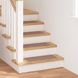 vidaXL Stopniška preproga Svetlo rjava Bombaž 25 x 60 cm | Shoptok.si