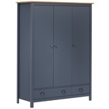 Furnova Garderobna omara s 3 vrati Hill siva 127x50x170 cm borovina, (21930110) Cene