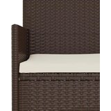 Vrtna klupa za 3 osobe s jastucima smeđa od poliratana | Eponuda.com
