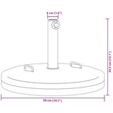  Baza suncobrana s ručkama za stupove Ø 38/48 mm 25 kg okrugla | shoptok.hr