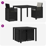  Vrtni set za objed s jastukom 3 pcs Antracit i Svjetlosiva PP | shoptok.hr