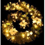  Božićna girlanda s LED svjetlima crna 2,7 m PVC | Eponuda.com