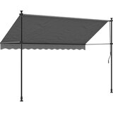 Tenda na uvlačenje antracit 300 x 150 cm od tkanine i čelika | shoptok.hr