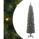 vidaXL Umestno božično drevo Zelena 180 cm PVC in Jeklo in Plastika | Shoptok.si