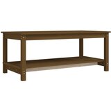 Maison Chic Klubska mizica - kavna mizica - Nizka mizica medeno rjava 110x55x45 trdna borovina, (21754061) Cene