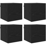  Ormar za TV montiran na zid 4 pcs Crni hrast 30,5 x 30 x 30 cm | shoptok.hr