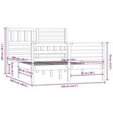  Posteljni okvir bel iz trdnega lesa 150x200 cm 5FT, (20645943) | Shoptok.si