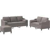  3-dijelni set sofa s jastucima smeđesivi od tkanine | shoptok.hr