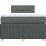 vidaXL Box spring postelja z vzmetnico temno siva 120x190 cm blago | Shoptok.si