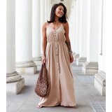 UR/CEO Beige long slit dress Édouard Cijene