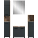 MID.YOU Kopalnica Ice, Črna, Barva Hrasta, 4-Delna | Shoptok.si