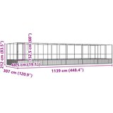  Kavez za ptice s produžetkom srebrni 1139x307x212 cm čelični | shoptok.hr