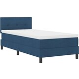  Postelja z vzmetnico z vzmetnico Modra 80 x 200 cm blago, (5000128628) | Shoptok.si