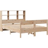 vidaXL Knjižna postelja brez vzmetnice 135x190 cm trdna borovina | Shoptok.si