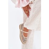 Boto Mesh Espadrilles With Embroidery On Platform Beige Laxisa | shoptok.hr