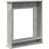 Okvir za kamin boja betona 75x20x87,5 cm od konstruiranog drva | shoptok.hr