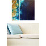 Wallity MDF1149735 multicolor decorative mdf painting (3 pieces) Cene