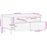 vidaXL Stolići za kavu Smeđa 80 x 54 x 40 cm Trska i čvrsto drvo manga | shoptok.hr