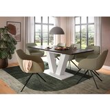 MID.YOU Raztegljiva Miza Marlon, Bela, Siva, 150-190x90cm | Shoptok.si
