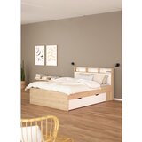 Tvilum Bračni krevet u dekoru hrasta s prostorom za odlaganje bez podnice 160x200 cm u prirodnoj boji Ikast – | shoptok.hr