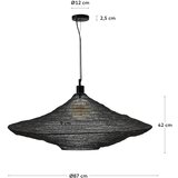 Kave Home Crna viseća svjetiljka ø 87 cm Makai – | shoptok.hr