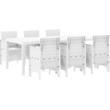  Vrtni set za objed 7 pcs Bijeli Polipropilen | Eponuda.com