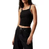 Calvin Klein Jeans Majice brez rokavov LOGO ELASTIC STRAPPY J20J223110 Črna