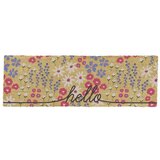 Artsy Doormats Predpražnik iz kokosovih vlaken 40x120 cm Hello Scribbly Floral – u