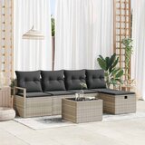  Set sofe 6 kom. 5-Broj sjedala Svijetlo siva poliratan | shoptok.hr