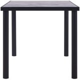  Blagovaonski stol crni i siva boja betona 160 x 80 x 75 MDF | shoptok.hr