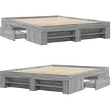  Okvir za krevet boja hrasta 150x200 cm od konstruiranog drva | shoptok.hr