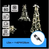 LED spoljašnje božićno drvo 80xLED/230V 1,2m IP44 bela/zlatna hladno bela