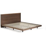 Kave Home Smeđi bračni krevet od masivne breze s podnicom 160x200 cm Norlen – Cijene