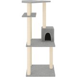  Penjalica za mačke sa stupovima za grebanje svjetlosiva 123 cm | shoptok.hr