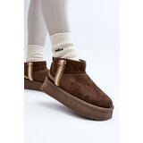 Boto Platform Snow Boots with Dark Green Pattern Udra | Shoptok.si