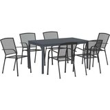  Vrtni set za objed 7 pcs Antracit Čelik s prahom | shoptok.hr
