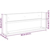  Polica za časopise s policom 2 pcs Sonoma hrast 80 x 12 x 30 cm | shoptok.hr