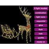 vidaXL Reindeer vuče saonice Topla bijela 120 cm 55 cm PET | shoptok.hr