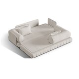 Cosmopolitan Design Bež sklopiva sofa od bouclé tkanine 206 cm Kemi – | shoptok.hr