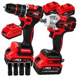 XL set 2u1 21v baterija. udarna izvijača bez četkica i kofer za bušilicu 2x3ah | shoptok.hr
