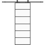 vidaXL Klizna vrata s priborom crna 76 x 205 cm od ESG stakla | shoptok.hr