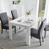 LC Mobili Raztegljiva jedilna miza, bela, 137185x90 cm - PRISMA 349099AL | Shoptok.si