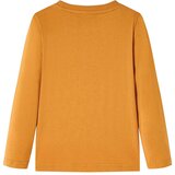  Dječja majica dugih rukava tamna oker 128 | shoptok.hr