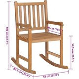 Gugalnik s taupe blazino trdna tikovina | Shoptok.si