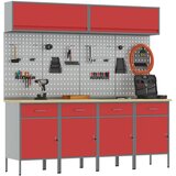  Set radnih ormarića s ladicama s pohranom 10 kom. Crvena | shoptok.hr